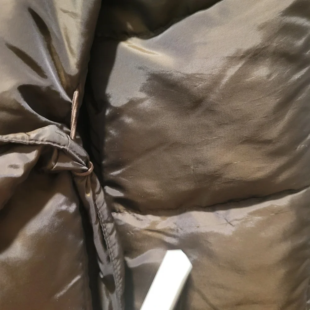 Weekend Max Mara Puffer Coat Belted Shawl Collar Puffy Goose Down Jacket Brown M
